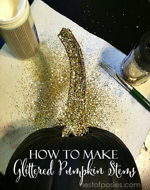 How to make Glittered Pumpkin Stems