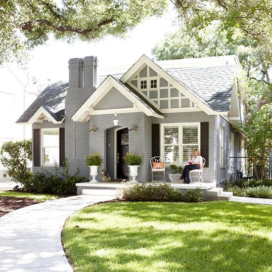 Painted Brick Home in Gray