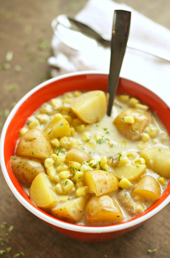 Crock Pot Corn and Potato Chowder