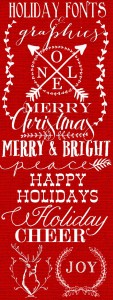 Holiday Fonts and Digital Graphics