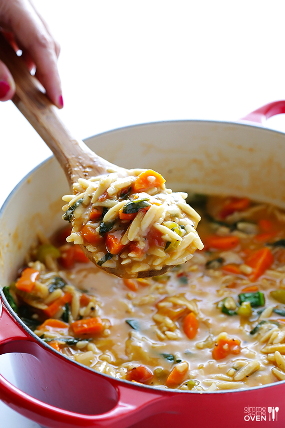 Italian Orzo Spinach Soup