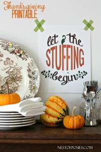 Thanksgiving Printable – Let the Stuffing Begin!