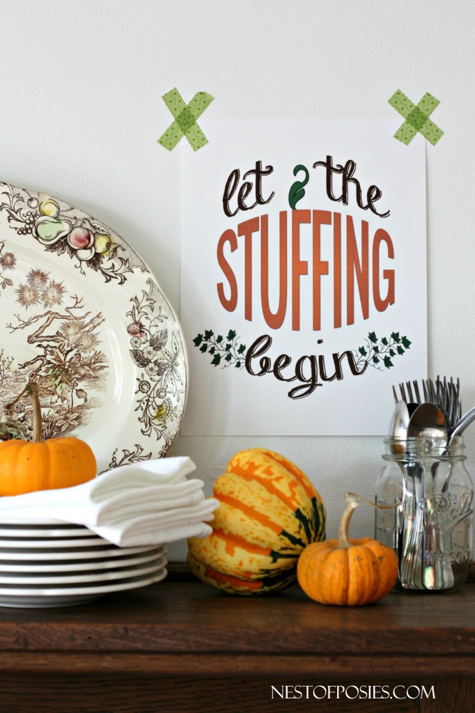 Let the Stuffing Begin - Thanksgiving Printable