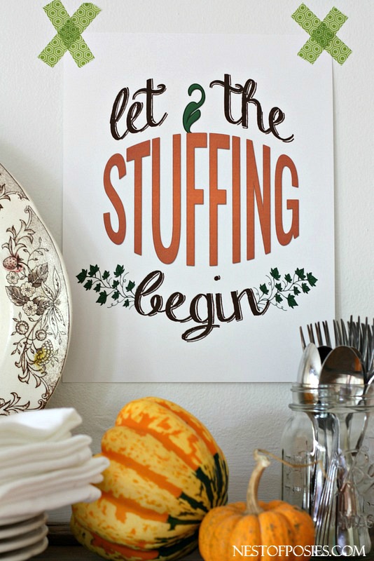 Thanksgiving Buffet Style Dinner Printable