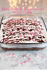 Chocolate Peppermint Poke Cake