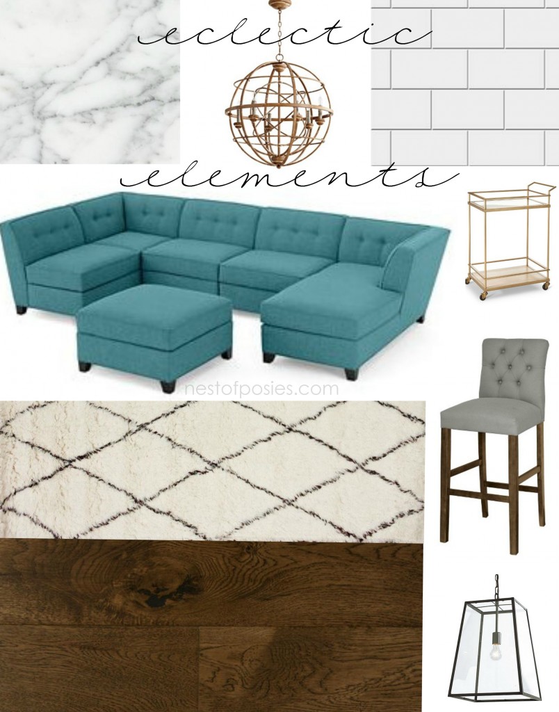 Eclectic Elements for our Kitchen and Family Room Open Floor Plan