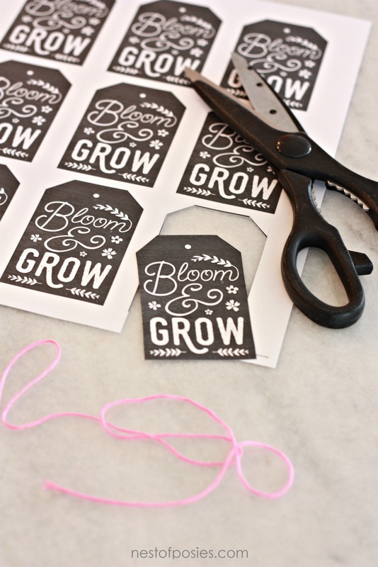 Bloom and Grow FREE Chalkboard Printable Gift Tags