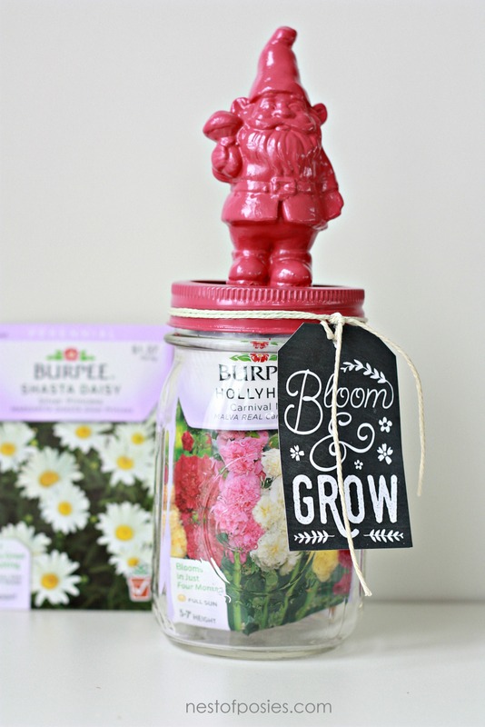 Flower Seeds in a Jar with Free Bloom & Grow Printable