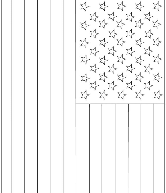 American Flag Coloring Page Pdf Pages Ideas Summer Kindergarten