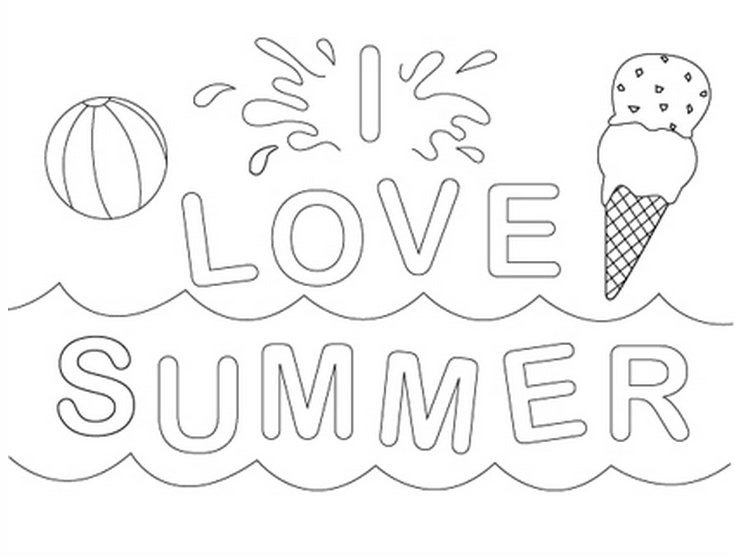  Summer Coloring Sheets For Kids 8