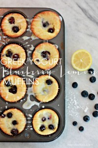 Greek Yogurt Blueberry Lemon Muffins