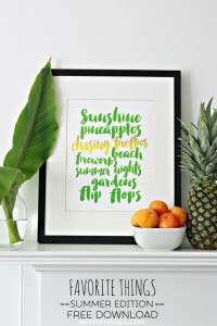 Summer Favorite Things Printable