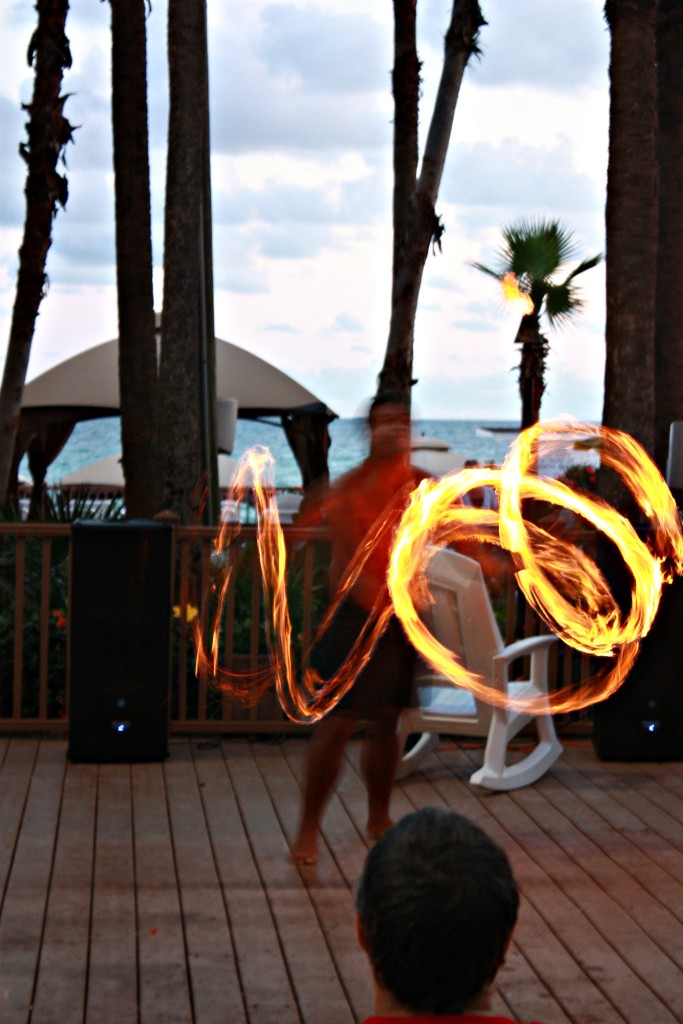 Fire Hawaiian Dancer at the Holiday Inn Resort in PCB, FL