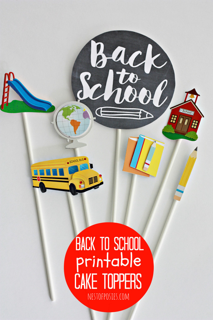 Celebrate Back to School with a printable cake topper.  Free download