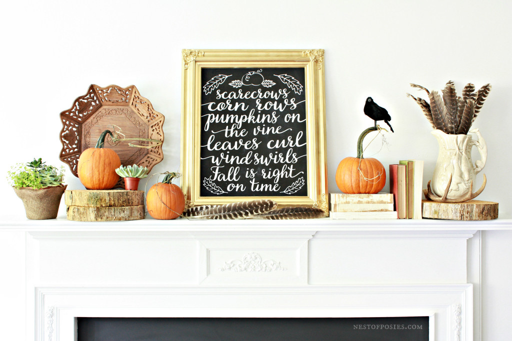 All things Natural and Fall Mantel Display