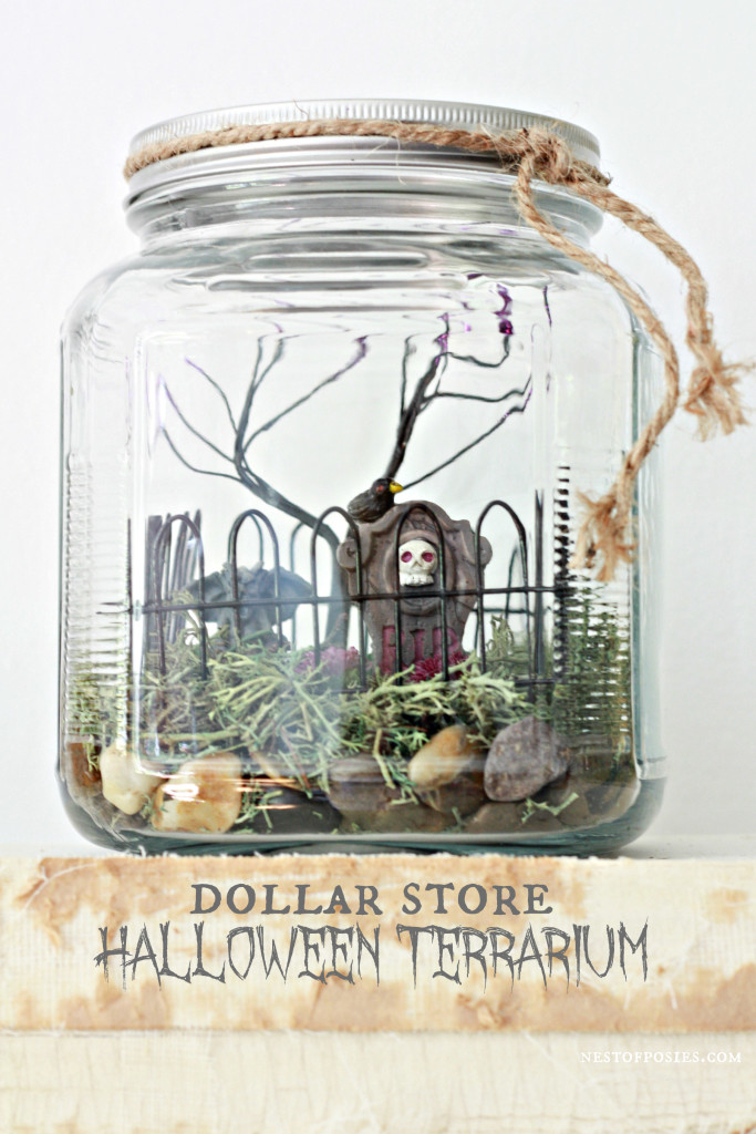 Dollar Store Halloween Terrarium