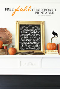 Fall is Right on Time Chalkboard Printable