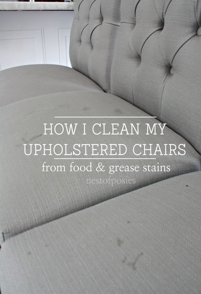 How I clean my upholstered bar stools from food and grease stains