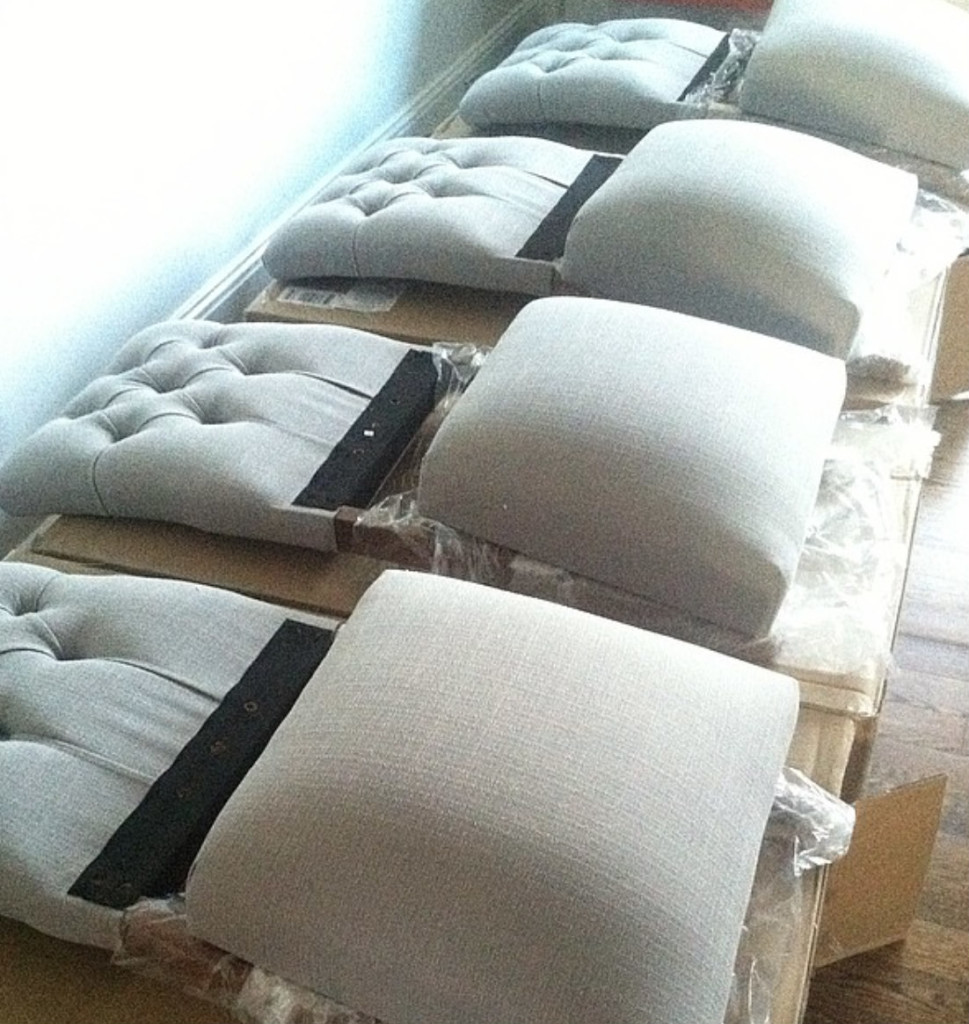 Upholstered Chairs Sprayed with Scotsguard