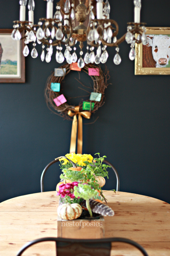 A family project. Make a Thankful Wreath