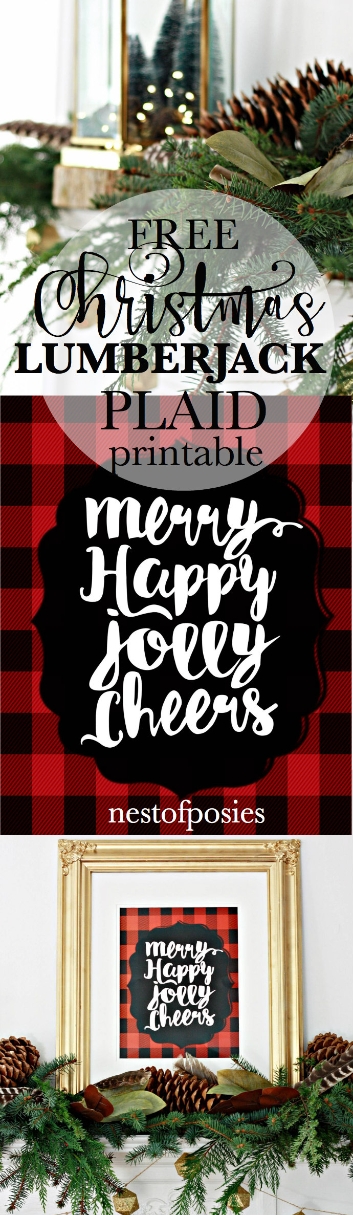 Free Christmas Lumberjack Plaid Printable