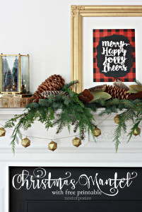 Merry Happy Christmas Mantel