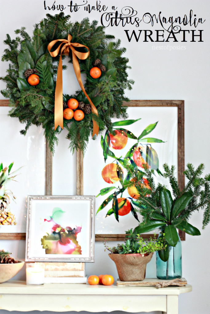 How to make a Citrus Magnolia Wreath