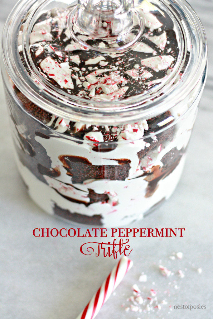 Make it in a big jar! Chocolate Peppermint Trifle
