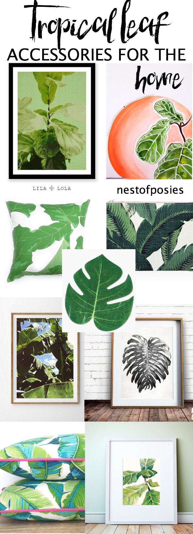 Tropical Palm Leaf Accessories for the home