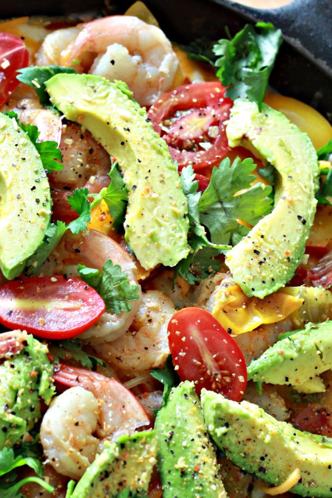 Loaded Mexican Shrimp and Grits