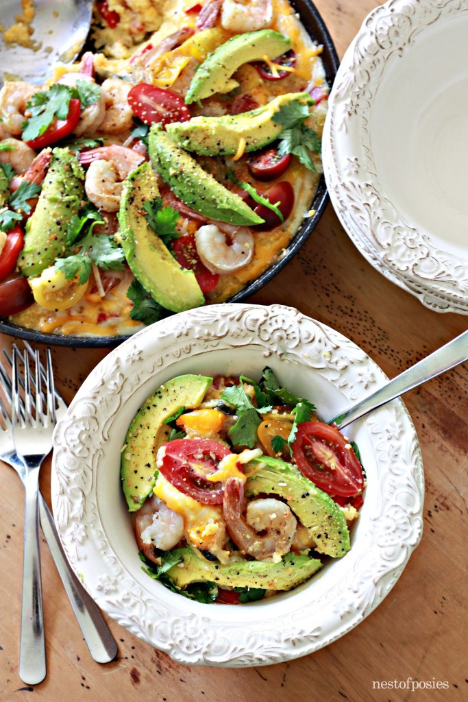 One Pan Mexican Shrimp & Grits