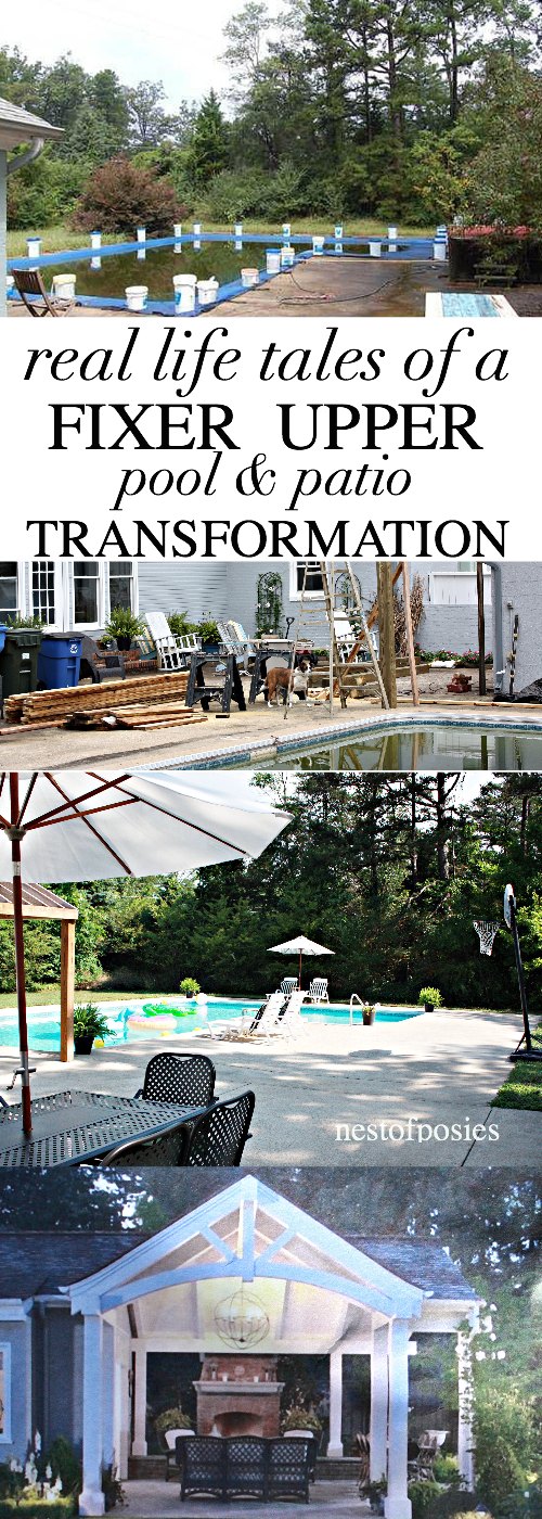 Fixer Upper Pool and Patio Transformation