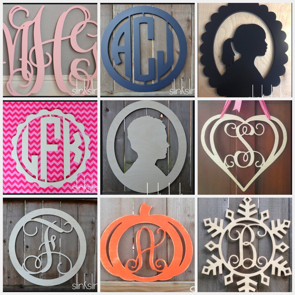 Personalized Wooden SIlhouettes created by Slinkslinks