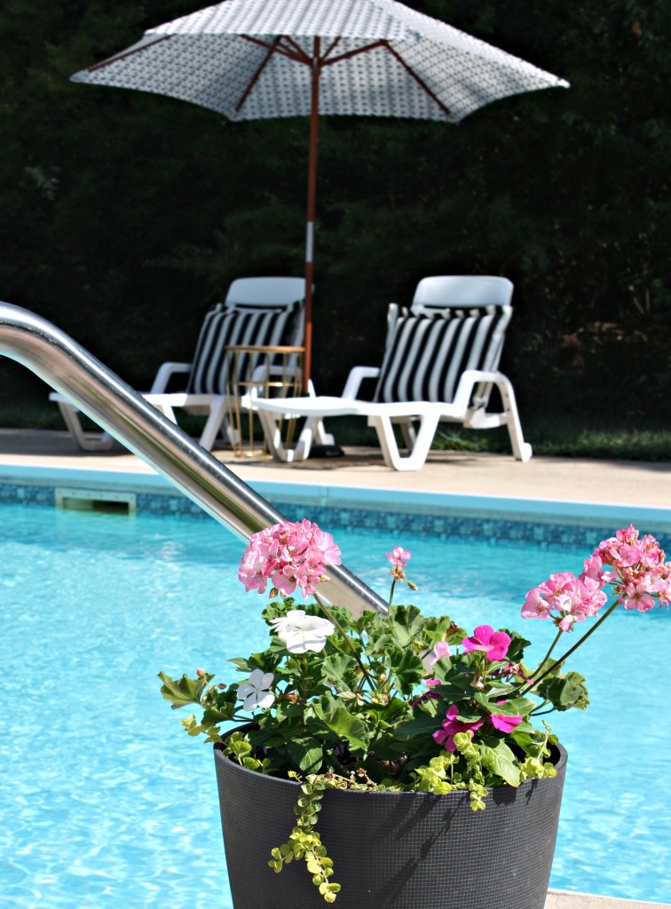 Pool After with flowers