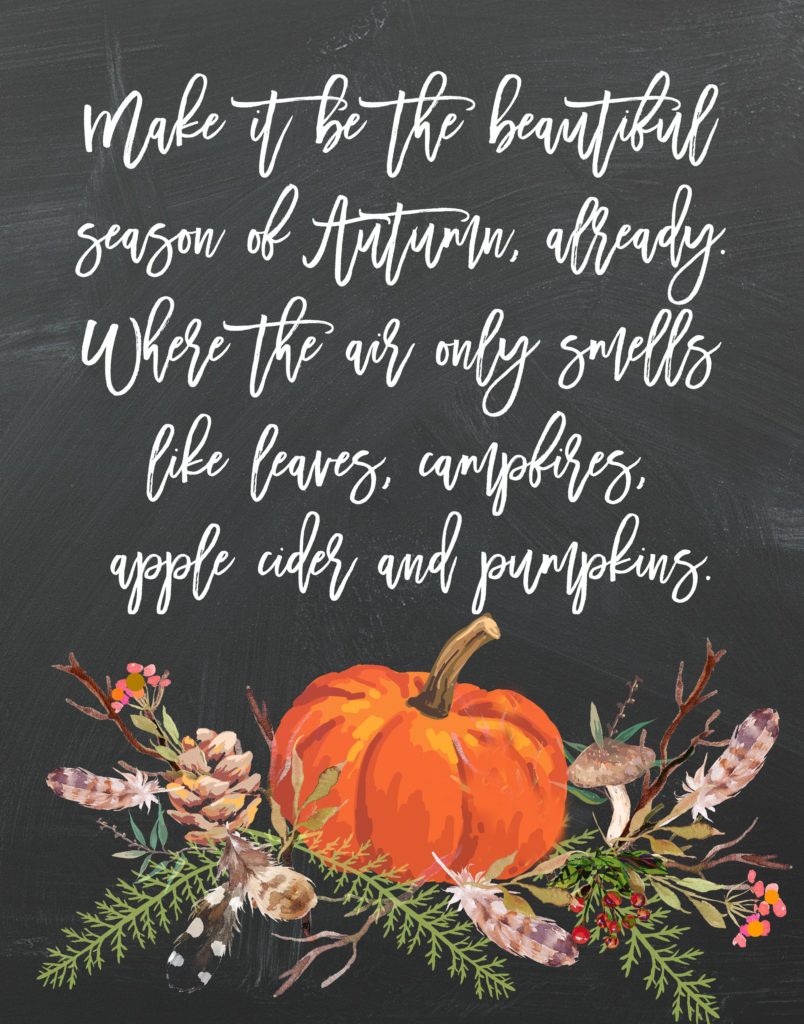 Make it be beautiful Autumn printable and Fall mantel