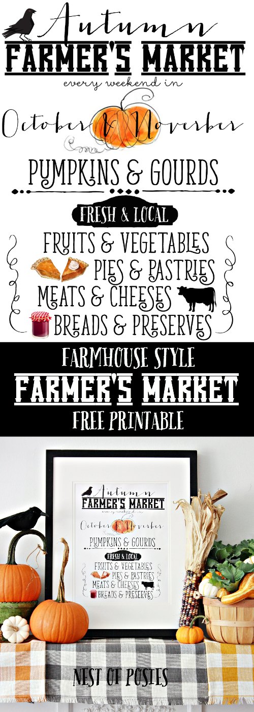 Autumn Farmer's Market Printable
