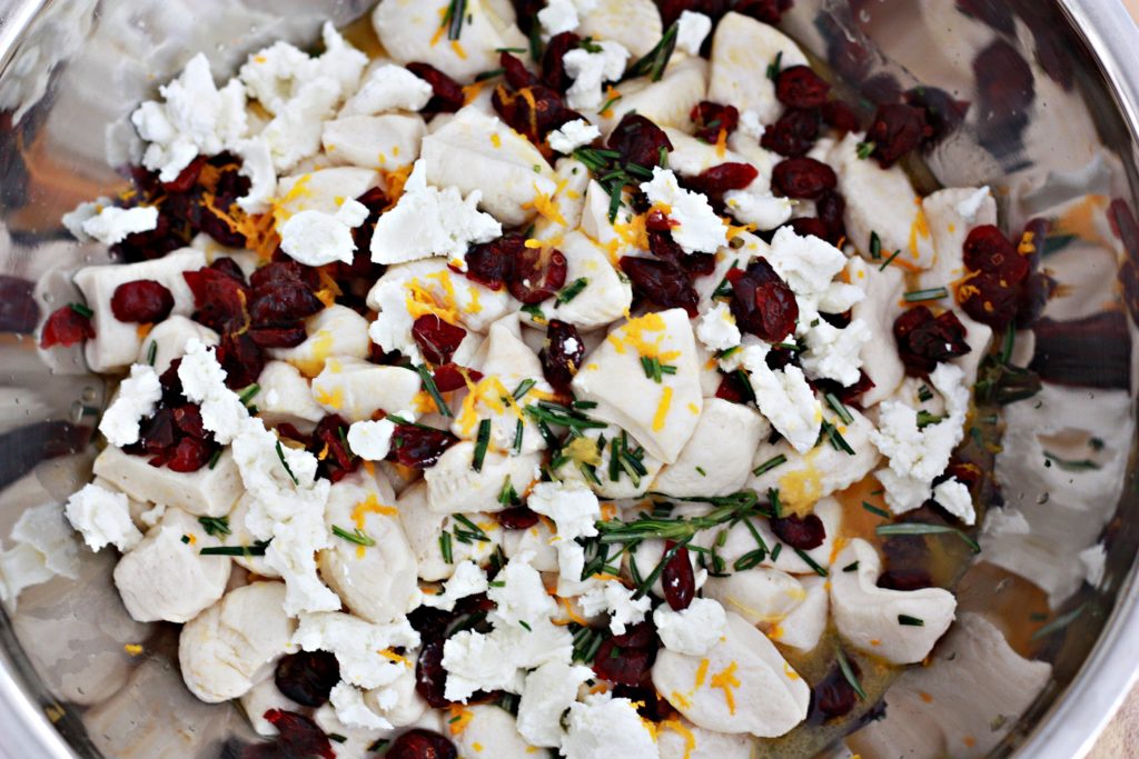 Orange Cranberry and Goat Cheese Pull Apart Bread