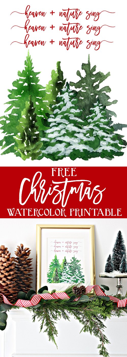 Heaven and Nature Sing Christmas Printable