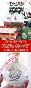 Thank You Silhouette Christmas Ornaments for Firemen