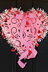 Dollar Store Valentine’s Wreath made for $3 dollars
