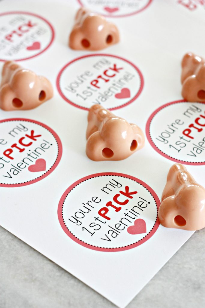 Pencil Nose Sharpener Valentine with Free Printable