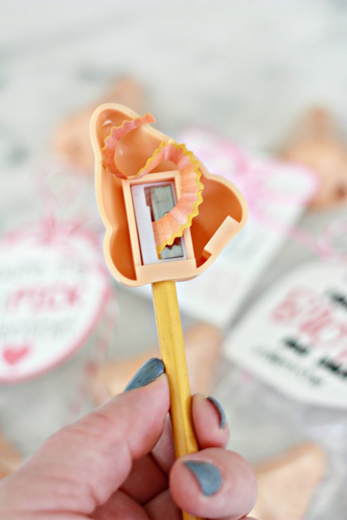 Pencil Nose Sharpener Valentine with Free Printable