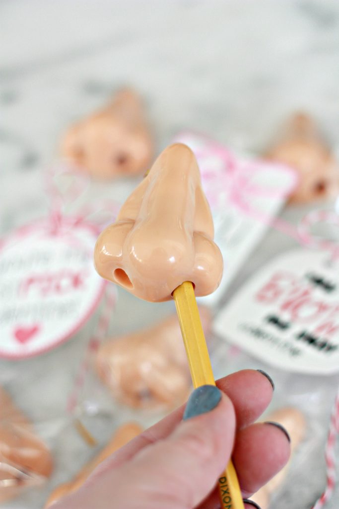 Pencil Nose Sharpener Valentine with Free Printable