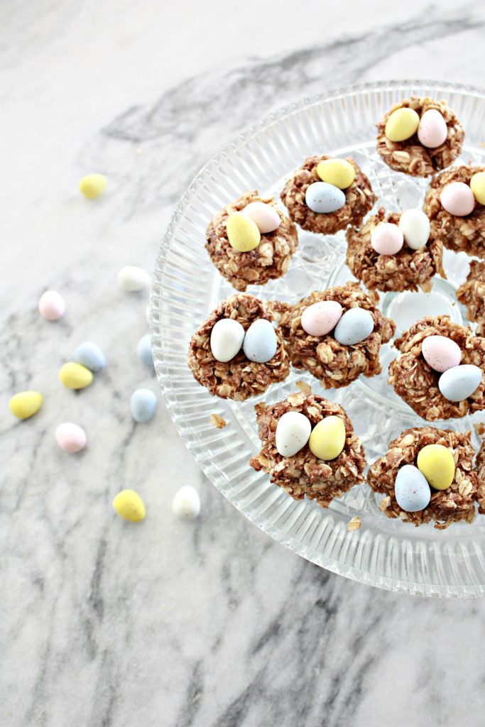 No Bake Biscoff Granola Bar Egg Nests