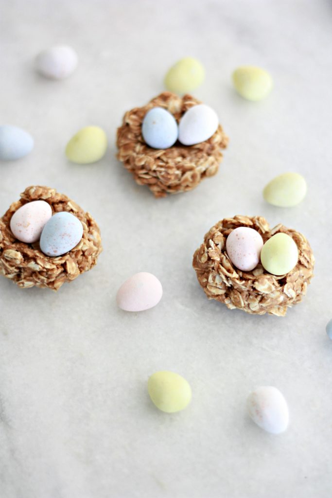 No Bake Biscoff Granola Bar Egg Nests