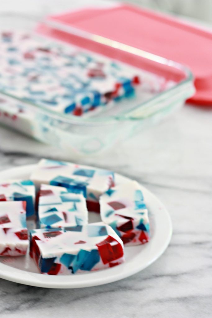 Red White and Blue Stained Glass Jell-o