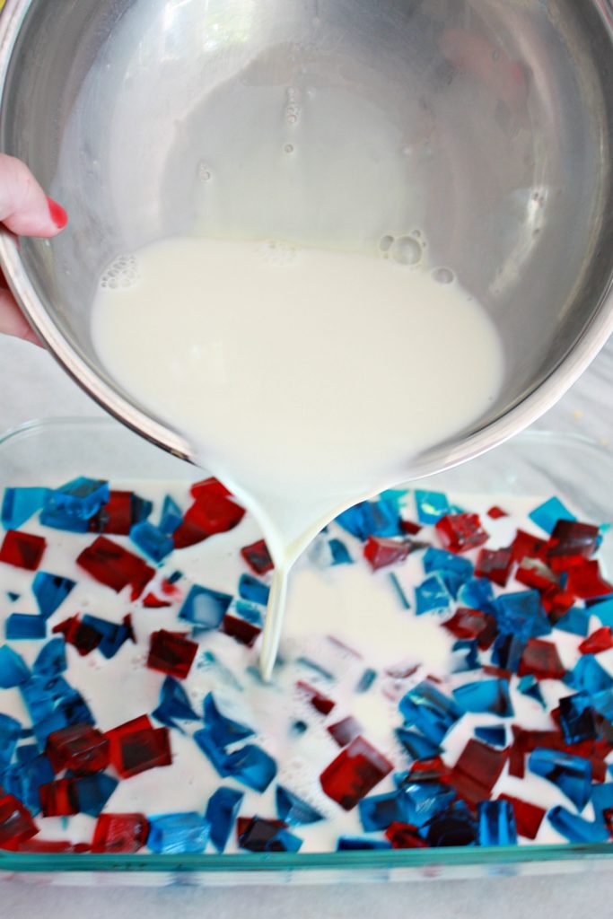 Red White and Blue Stained Glass Jell-o