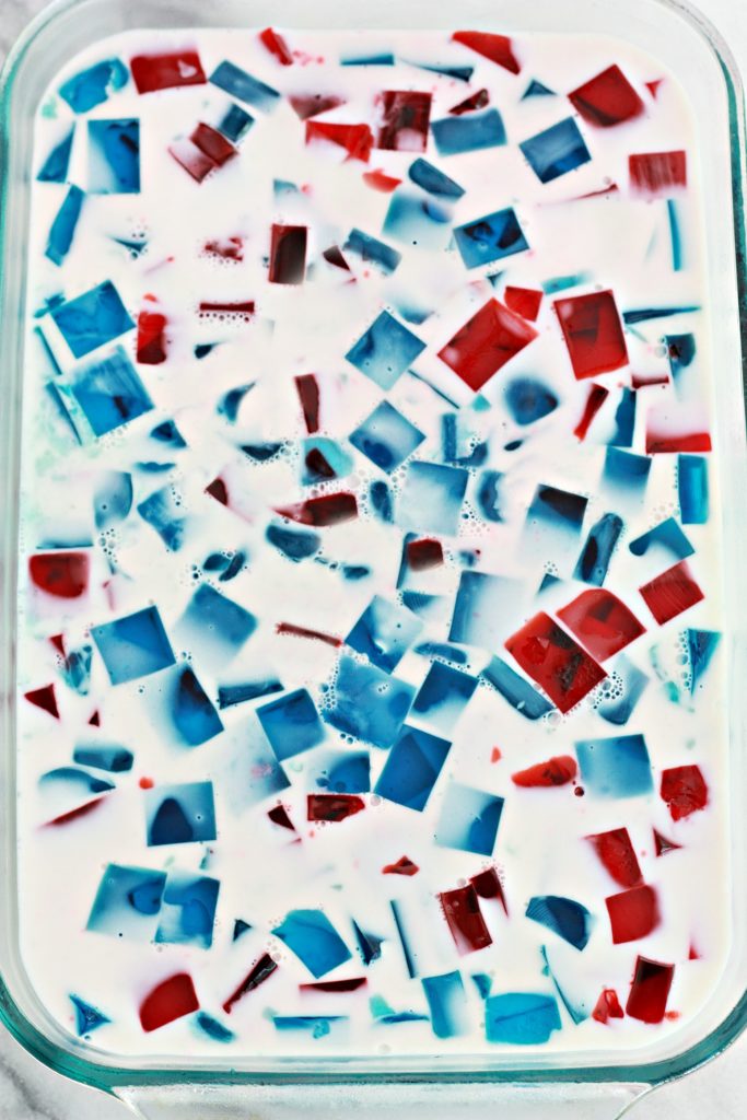 Red White and Blue Stained Glass Jell-o