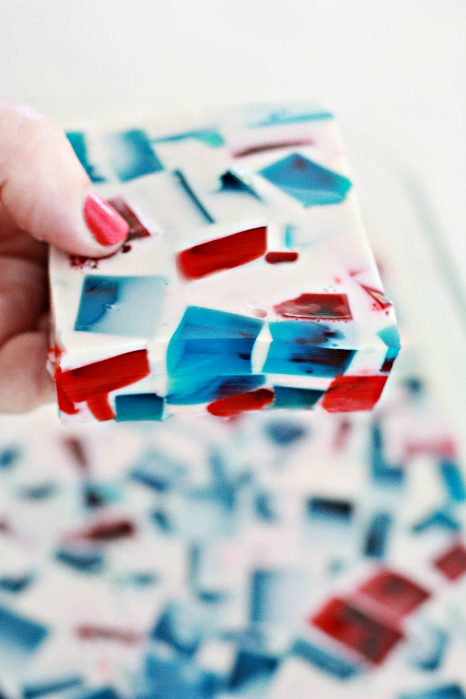 Red White and Blue Stained Glass Jell-o