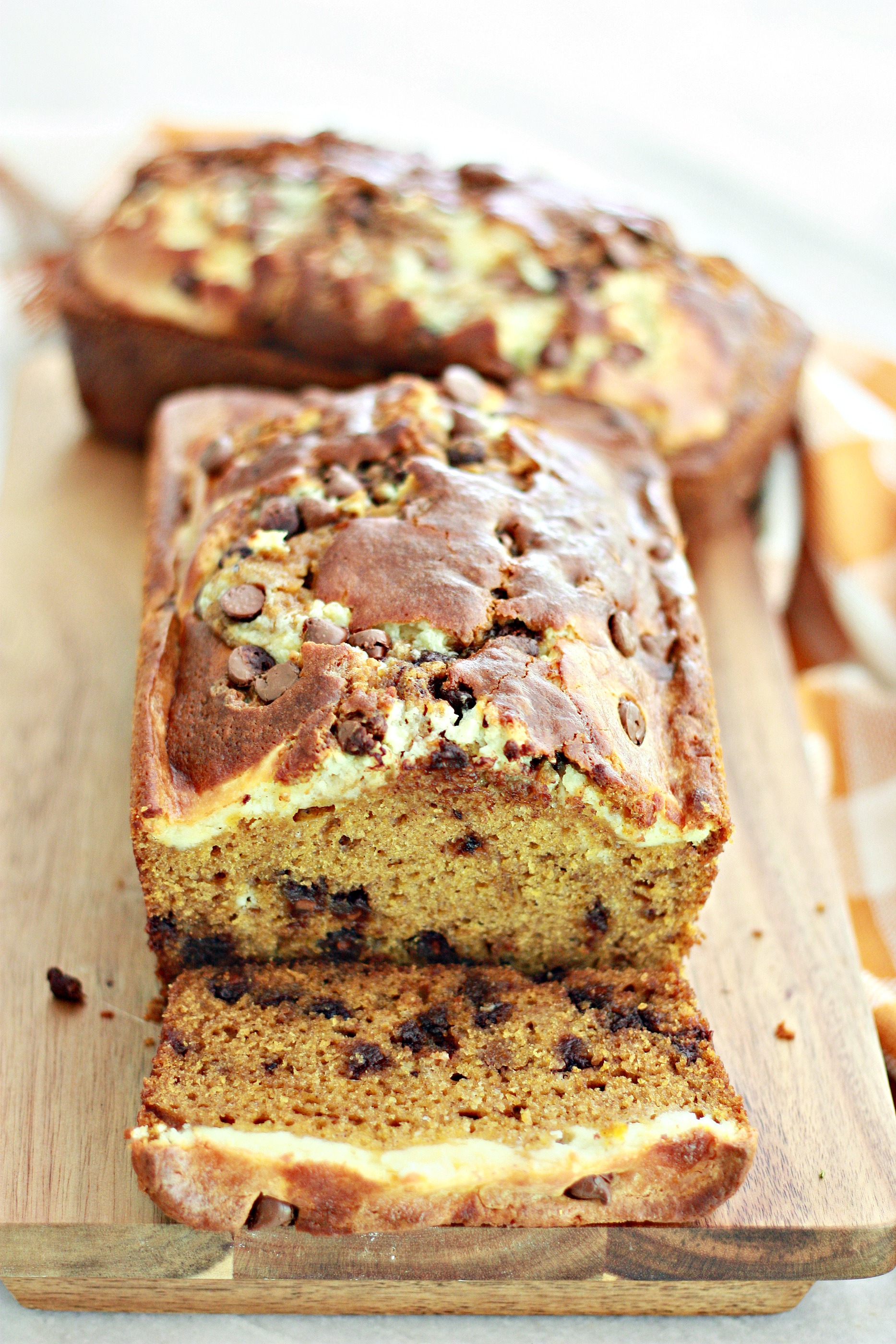 Pumpkin Chocolate Chip Cream Cheese Bread